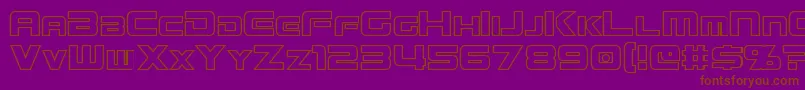 fuente MissionGtRHollow – Fuentes Marrones Sobre Fondo Morado