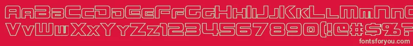 Подробнее о шрифте MissionGtRHollow Шрифт MissionGtRHollow – зелёные шрифты на красном фоне