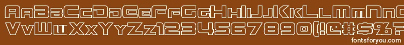 MissionGtRHollow Font – White Fonts on Brown Background