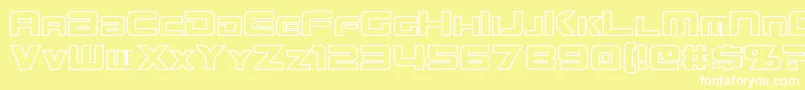 MissionGtRHollow Font – White Fonts on Yellow Background