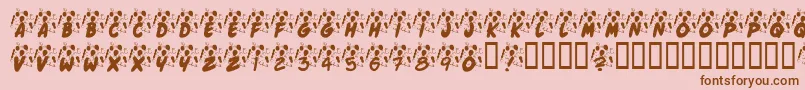 KrJennasParty Font – Brown Fonts on Pink Background