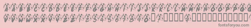 KrJennasParty Font – Gray Fonts on Pink Background