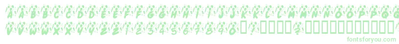 KrJennasParty Font – Green Fonts on White Background