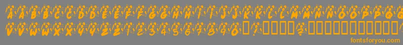 KrJennasParty Font – Orange Fonts on Gray Background