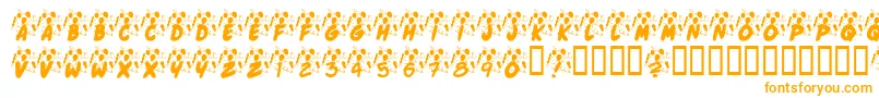 KrJennasParty Font – Orange Fonts on White Background