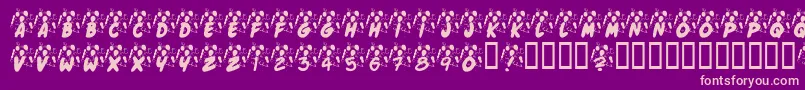KrJennasParty Font – Pink Fonts on Purple Background