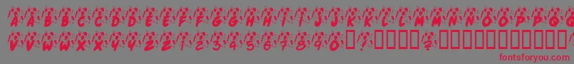 KrJennasParty Font – Red Fonts on Gray Background