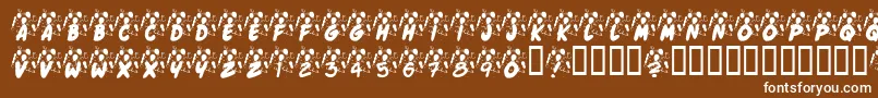 KrJennasParty Font – White Fonts on Brown Background