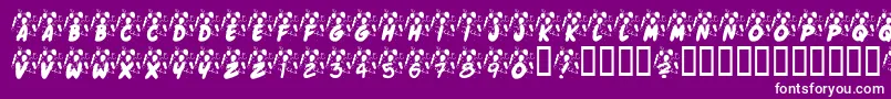 KrJennasParty Font – White Fonts on Purple Background