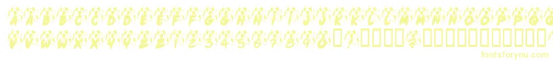 Czcionka KrJennasParty – żółte czcionki