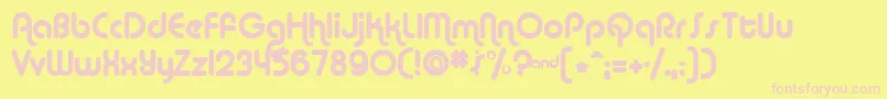 Alba Font – Pink Fonts on Yellow Background