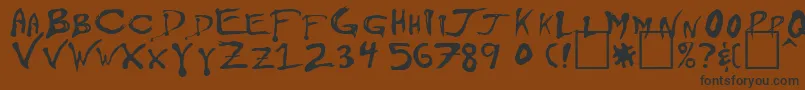 Floydian Font – Black Fonts on Brown Background