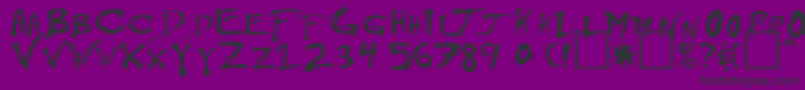 フォントFloydian – 紫の背景に黒い文字