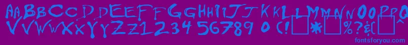 Floydian Font – Blue Fonts on Purple Background