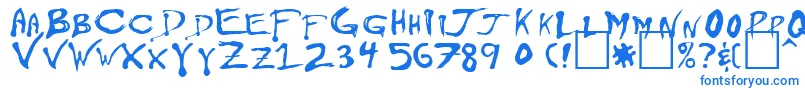 Floydian Font – Blue Fonts on White Background