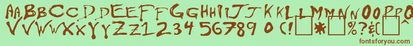 Floydian Font – Brown Fonts on Green Background