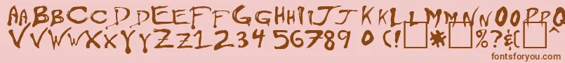 Floydian Font – Brown Fonts on Pink Background