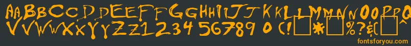 Floydian Font – Orange Fonts on Black Background