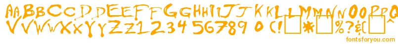 Floydian Font – Orange Fonts on White Background