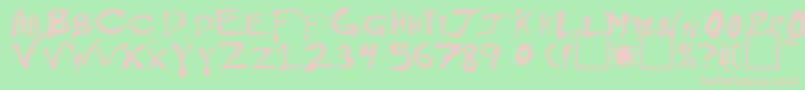 Floydian Font – Pink Fonts on Green Background