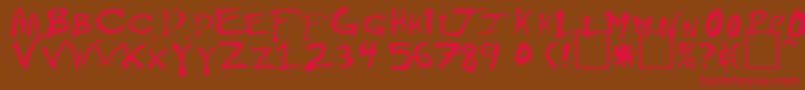 Floydian Font – Red Fonts on Brown Background