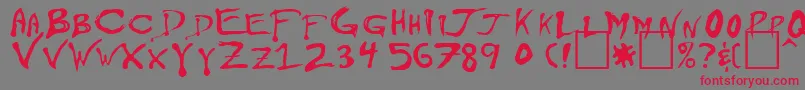 Floydian Font – Red Fonts on Gray Background