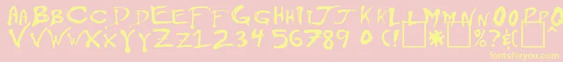 fuente Floydian – Fuentes Amarillas Sobre Fondo Rosa
