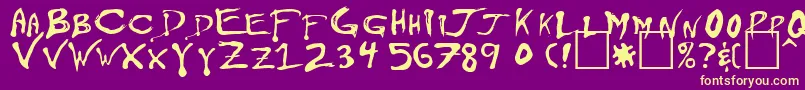 Floydian Font – Yellow Fonts on Purple Background