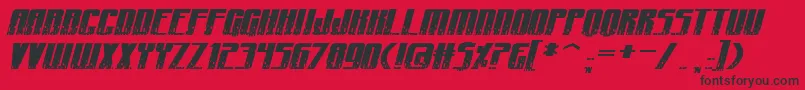 CraterfaceShrapnelBb Font – Black Fonts on Red Background