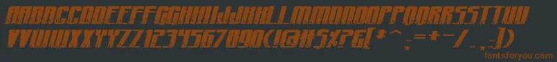 CraterfaceShrapnelBb Font – Brown Fonts on Black Background