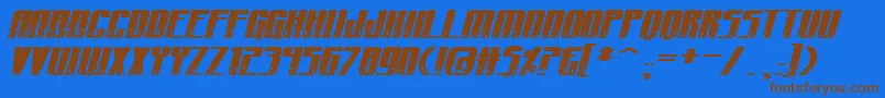 CraterfaceShrapnelBb-fontti – ruskeat fontit sinisellä taustalla