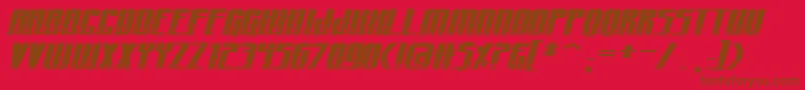 CraterfaceShrapnelBb Font – Brown Fonts on Red Background