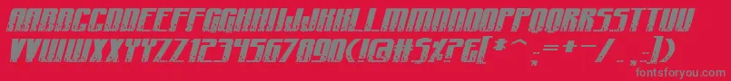CraterfaceShrapnelBb Font – Gray Fonts on Red Background