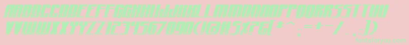 CraterfaceShrapnelBb Font – Green Fonts on Pink Background