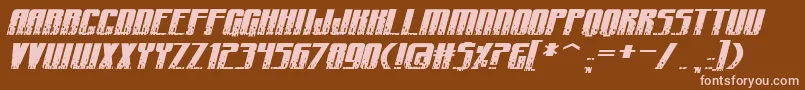 CraterfaceShrapnelBb Font – Pink Fonts on Brown Background