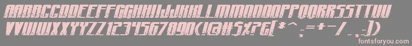 CraterfaceShrapnelBb-Schriftart – Rosa Schriften auf grauem Hintergrund