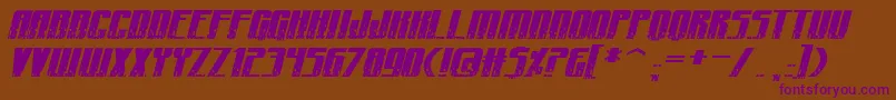 CraterfaceShrapnelBb Font – Purple Fonts on Brown Background