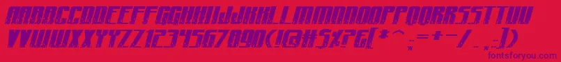 CraterfaceShrapnelBb Font – Purple Fonts on Red Background