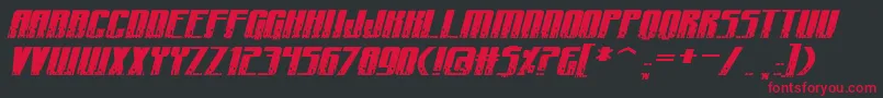 CraterfaceShrapnelBb Font – Red Fonts on Black Background