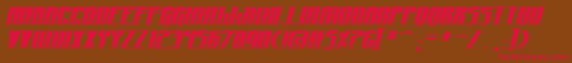 CraterfaceShrapnelBb Font – Red Fonts on Brown Background