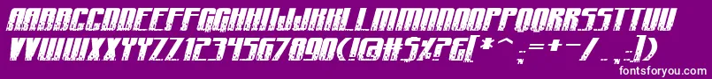 CraterfaceShrapnelBb Font – White Fonts on Purple Background