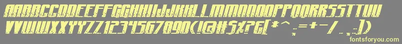 CraterfaceShrapnelBb Font – Yellow Fonts on Gray Background