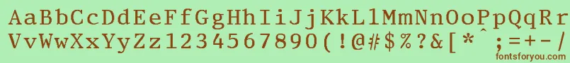 StatusEliteBold Font – Brown Fonts on Green Background