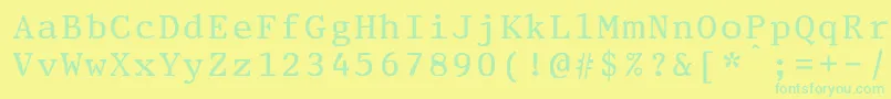 StatusEliteBold Font – Green Fonts on Yellow Background