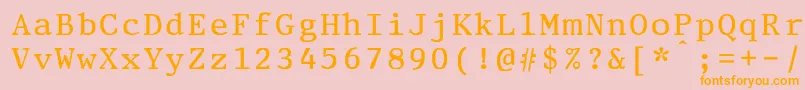 StatusEliteBold Font – Orange Fonts on Pink Background