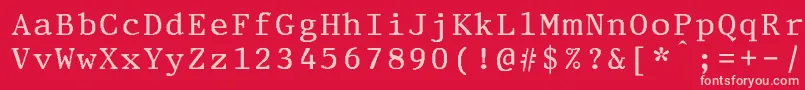 StatusEliteBold Font – Pink Fonts on Red Background