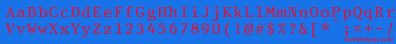 StatusEliteBold Font – Red Fonts on Blue Background