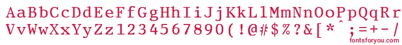 フォントStatusEliteBold – 赤い文字