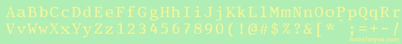 StatusEliteBold Font – Yellow Fonts on Green Background