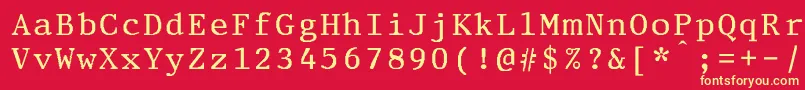 StatusEliteBold Font – Yellow Fonts on Red Background